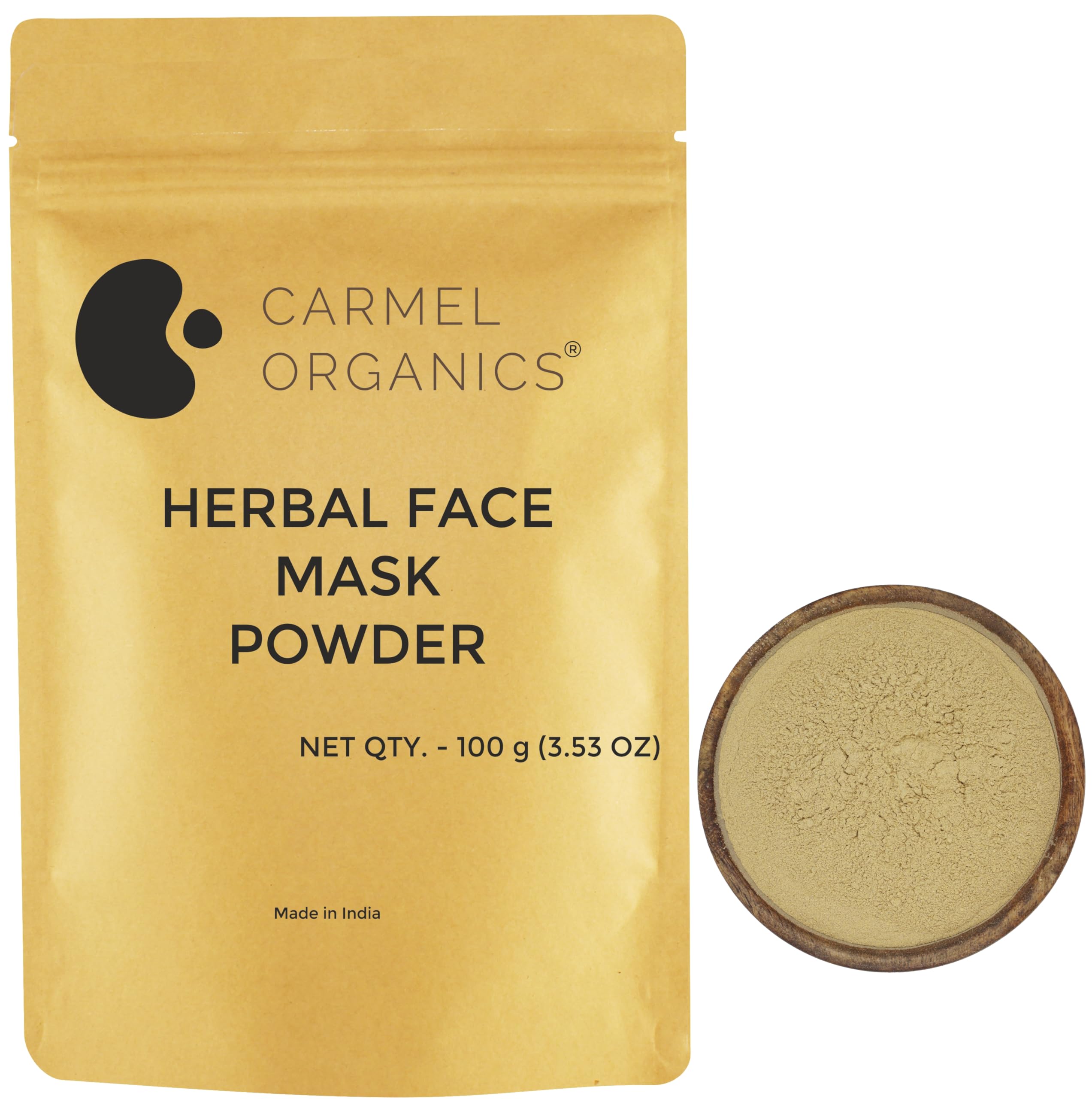 CARMEL ORGANICS Herbal Face Mask Powder 100 Grams
