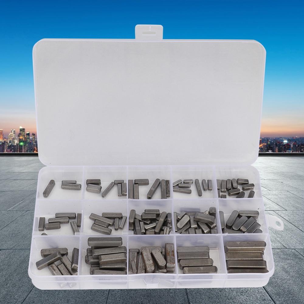 140pcs 12mm 16mm 20mm 25mm Parallel Drive Shaft Key Round Ended Design Steel Material Round Ended Feather Key Key Stock