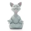 Cat Whimsical Buddha Figurine Meditation Yoga Collectible Home Decor Lover Gifts