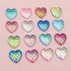 40pcs 12mm Heart Shape Mermaid Fish Scale Resin Cabochons Dome Flat Back DIY Jewelry Making Accessories for Earrings Bracelets
