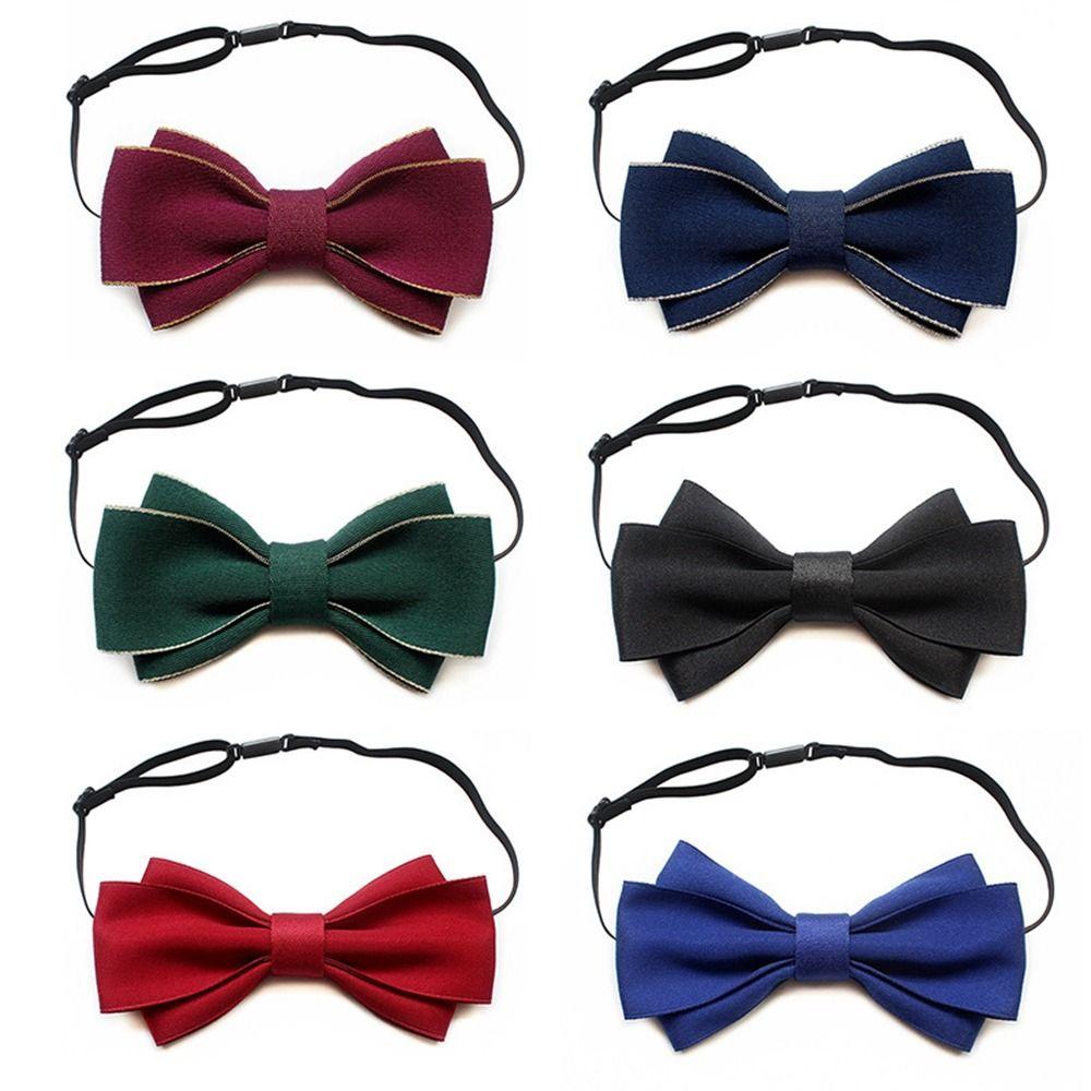 

Groom Cravat Suit Accessories Formal Business Ties Men Ties Solid Classic Ties Bowknot Bowtie B