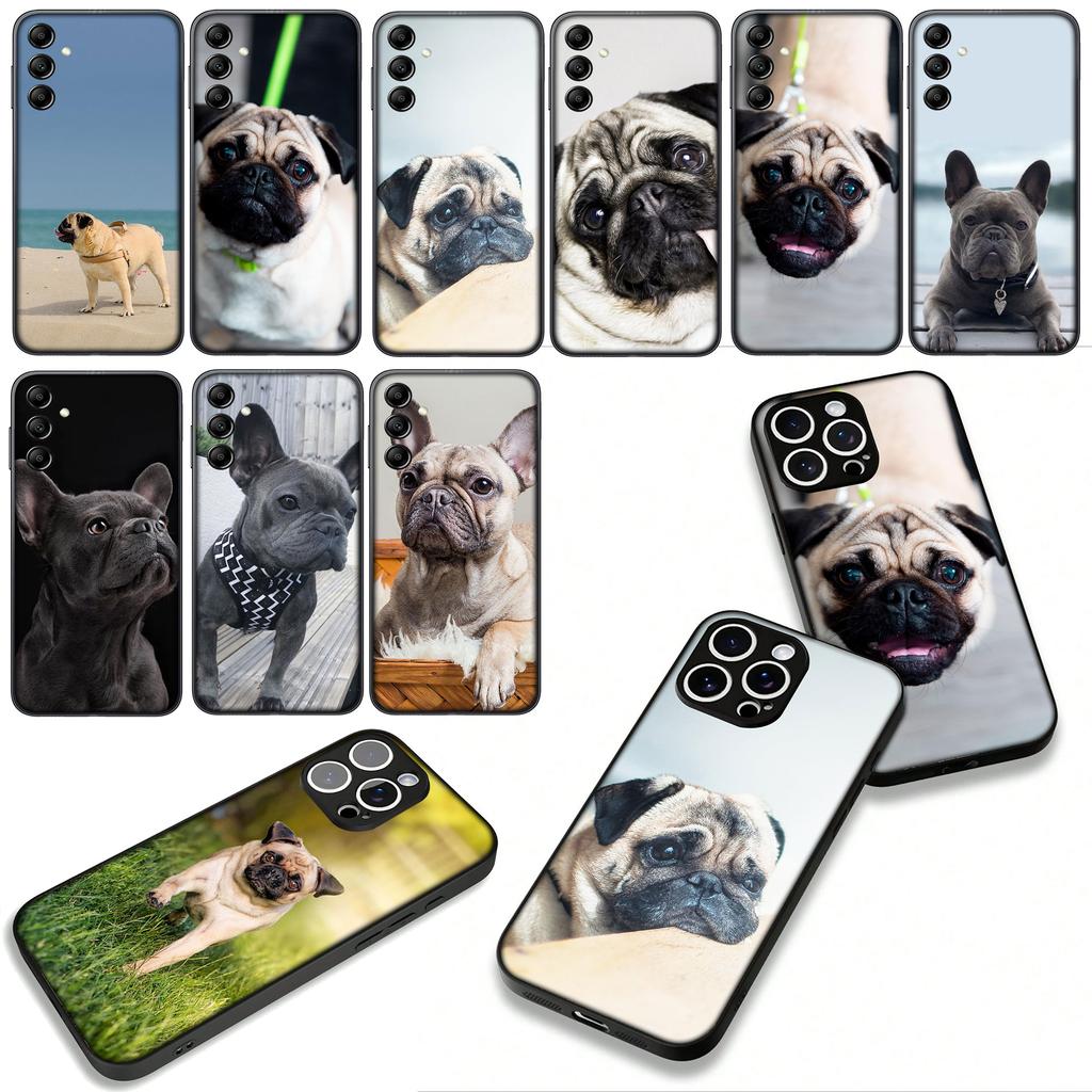 for Motorola Moto G54 G05 G24 G45 G55 G75 G85 G15 G57 G86 Power Edge 50 30 Ultra Fusion neo Pro Case France Bulldog Dog Pet