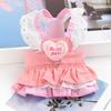 Original Pet Dog Dog Clothes Can Be Towed Skirt Princess Small Dog Puppy Teddy Spring and Summer Thin Cross-border