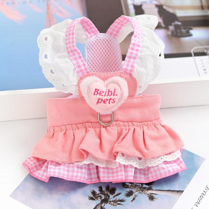 

Оригинальная одежда для домашних собак, юбка-принцесса для маленьких собак, щенков, тедди, тонкая, на весну и лето, трансграничная S розовый
