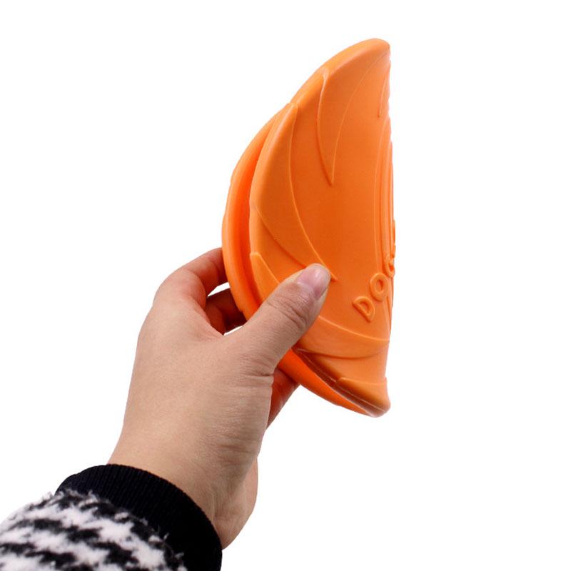 Pet Dog Frisbee Silicone Flying Disc Toy For Large Dog Outdoor Playing Training