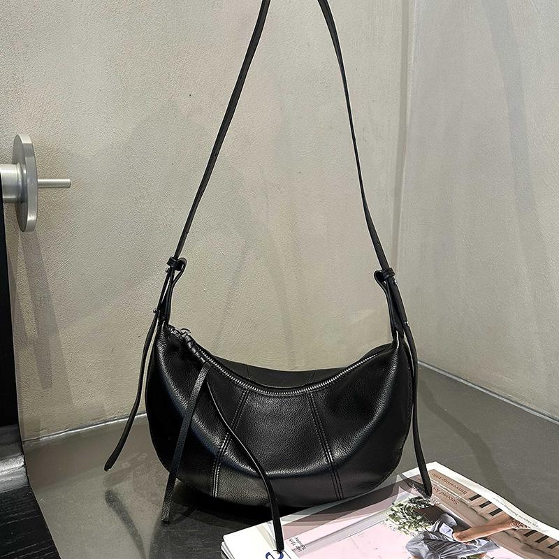Cross-body Dumpling Bag, Shoulder Bag, Single-shoulder Handbag, Crescent-shaped Bag чёрный