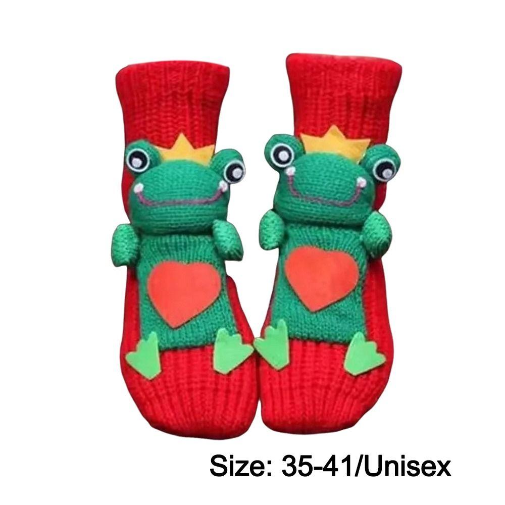 Hand Crocheted Animal Socks Thick Novelty Floor Socks New Funny Socks  for Men & Women