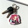 Demon Hunters Figures Keychains Cartoon Anime Keyring Pendant Cute Car Bags Key Holder Kawaii Mobile Phone Backpack Hanging Charm