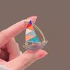 Sailboat Brooch, High-end Feminine Charm, Smooth Sailing Corsage, Niche and High-end Design Sense Brooch