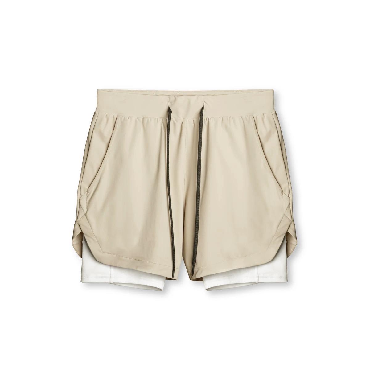 

Summer Trendy Sports Shorts Outdoor Running Cycling Breathable Double Layer Shorts for Men 3XL