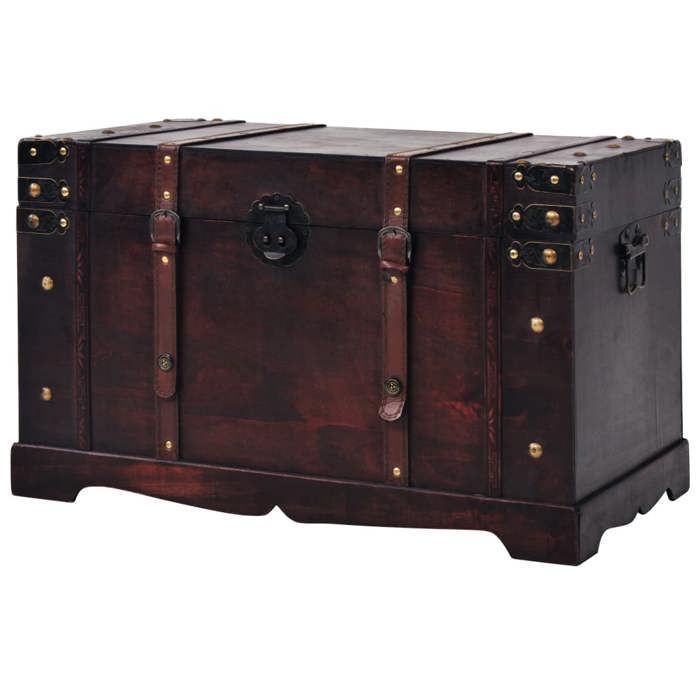 VidaXL Coffre vintage de rangement bois 66 x 38 x 40 cm 245478