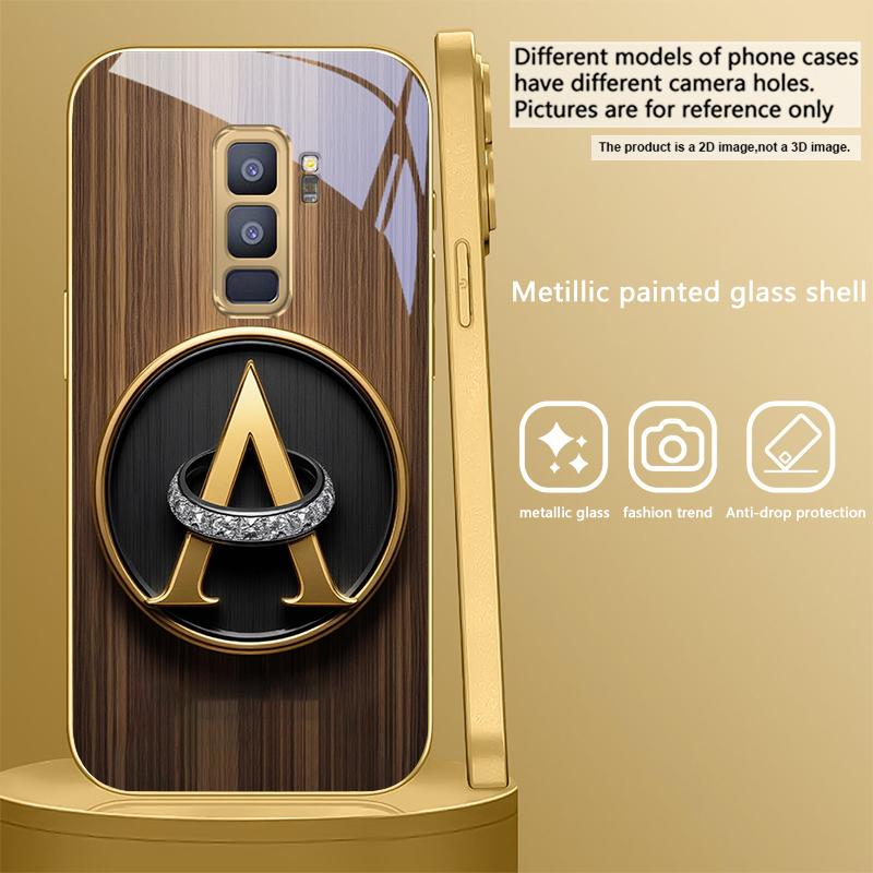 

Роскошные буквы-эмблемы Для Samsung Galaxy S26 S20 FE S21 S22 S23 Plus S24 Ultra S25Ultra S21+ S22Plus Золотой стеклянный чехол для телефона Galaxy S26