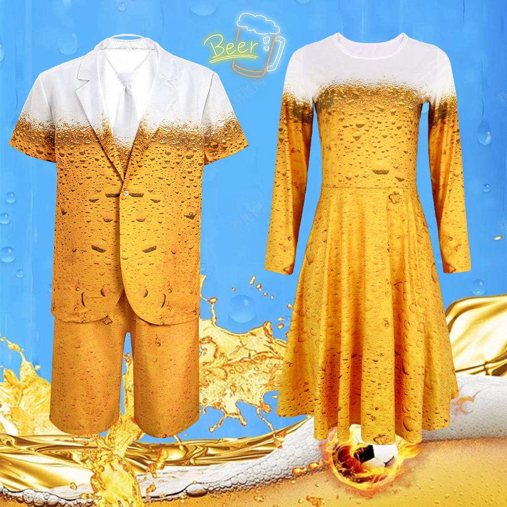 Herre Tema Øl Ytelsesdrakt Kjole Cosplay Kostyme Halloweenfest Gave