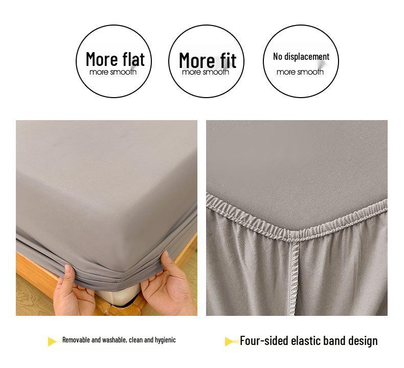 Waterproof & Breathable Raw Cotton Fitted Sheet Set - Single, Skin-Friendly, Solid Color, Urine-Proof, Full Wrap Protective Cover