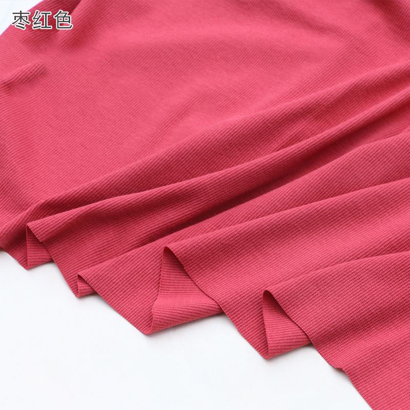 120x50cm Elasticity Cotton Ribbed Knitted Fabric For Undershirt, Women's Dresses, T-shirts, Vests, Handmade DIY Sewing Fabrics