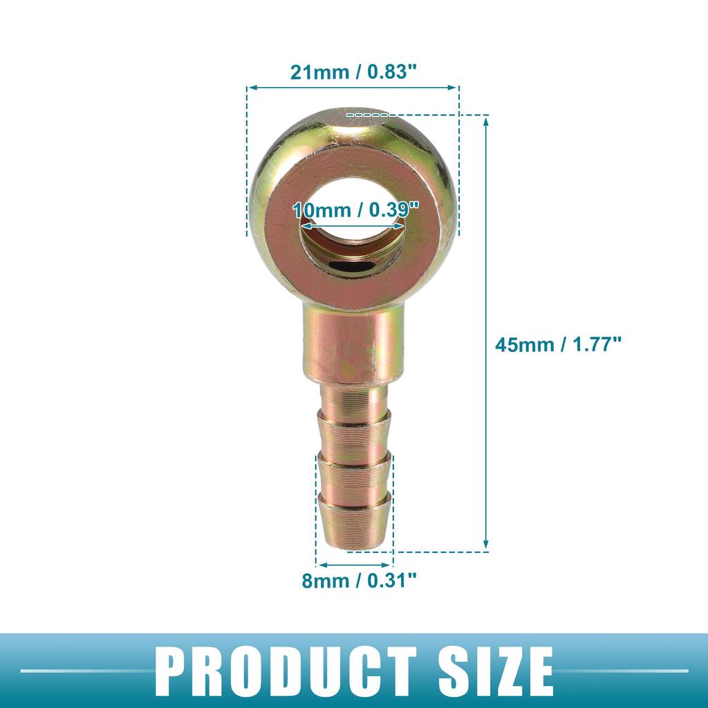 A ABSOPRO Universal Banjo Bolt 10mm Inner Diameter 8mm Outer