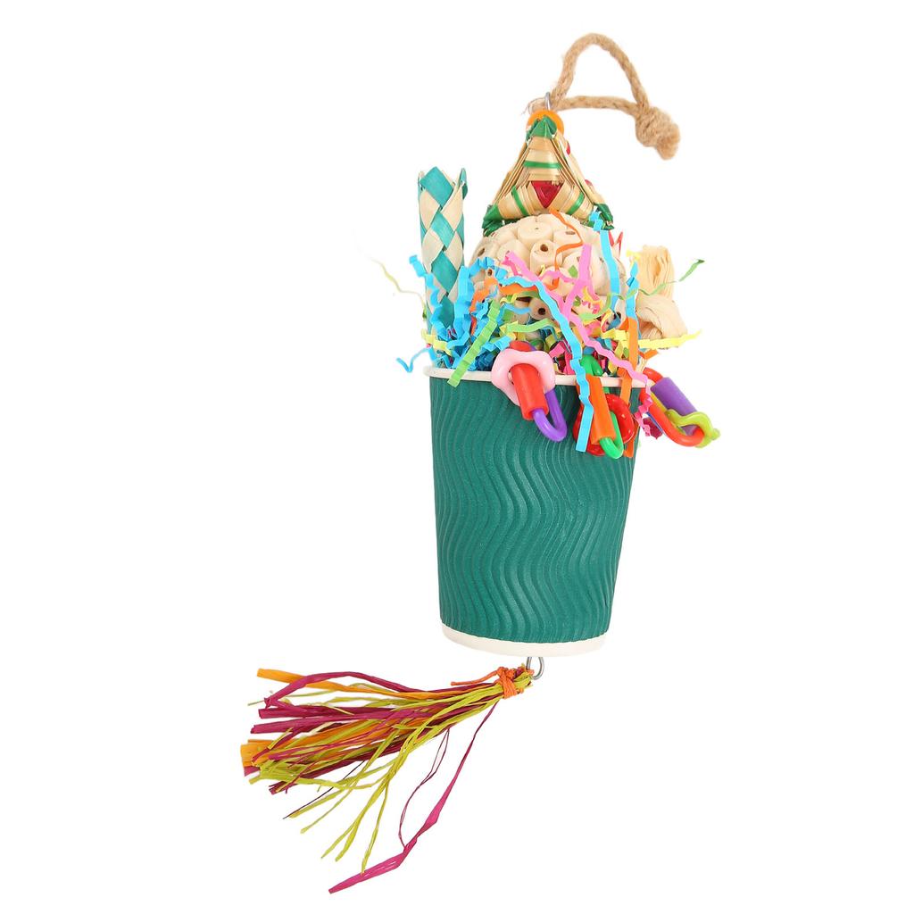 Foraging Trap Cup Bird Toy Interactive Fun Colorful Parrot Foraging Toy for Parakeet Conure