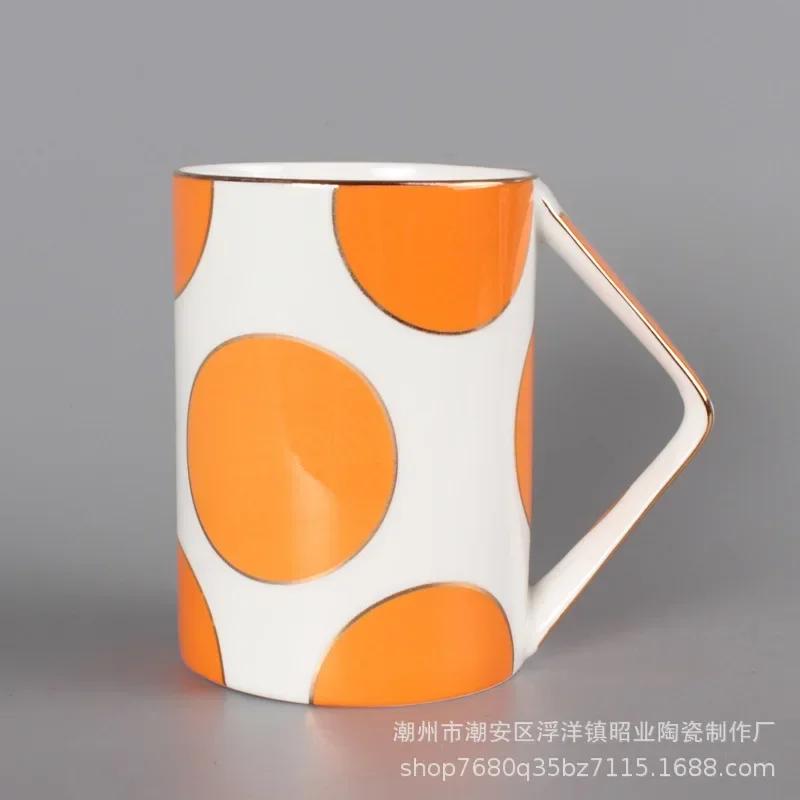 Innovative Mug Large Capacity Coffee Cup Afternoon Tea Bone China Color Ceramic Cup Water Cups Simple Coffee Mug