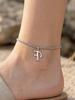 26-Letter Pendant Anklet: Stainless Steel Simple Design Foot Jewelry