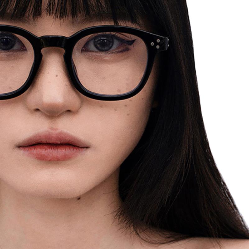 LOOKING4U Neo Retro 3357 Dot Point Horn-Rimmed Glasses C2 ORANGE