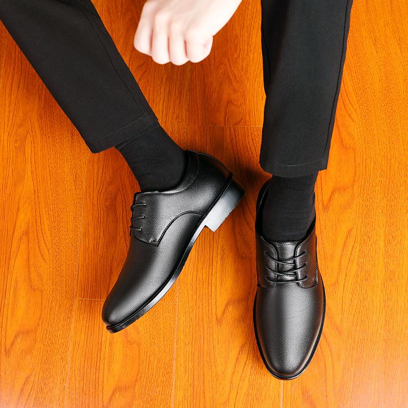 

Men s shoes spring and autumn new lace-up leather shoes men s genuine leather men s wear-resistant casual shoes 44
