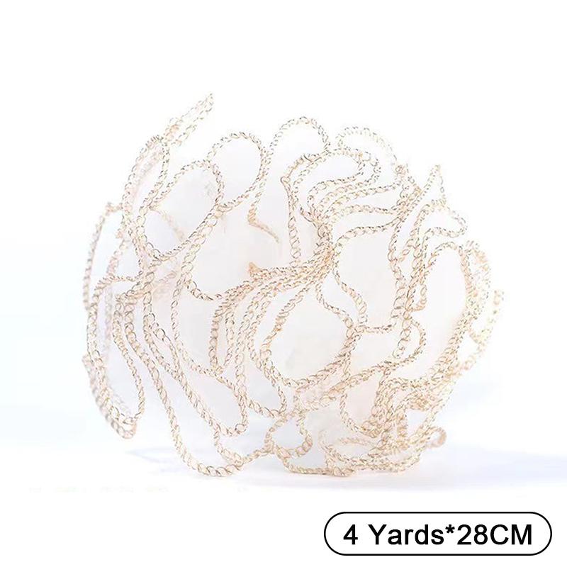 

Packaging Material Supplies 28X400cm Flower Wrapping Paper Pearl Wave Yarn Lace Mesh Florist Bouquet Party Valentine Gift A6