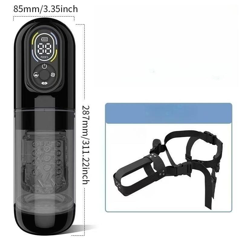 6 in 1 Male Masturbator Vacuum Penis Pump with Upgrade Telescopic Sucking Licking Vibrating Adults Sex Toys for Men Trainer