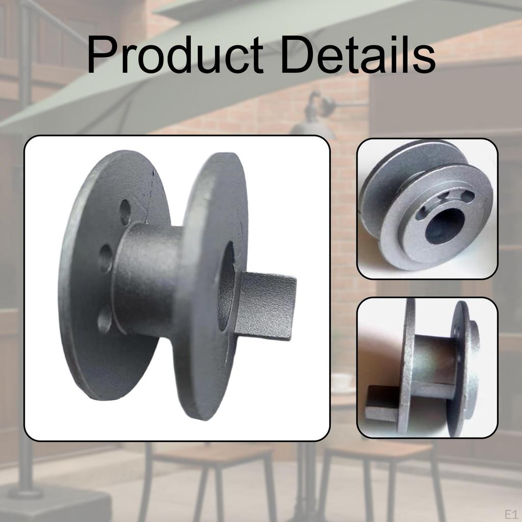 Patio Umbrella Rope Wheel Replacement, Heavy Duty Replace Metal Attachment Parts for Picnic Balcony