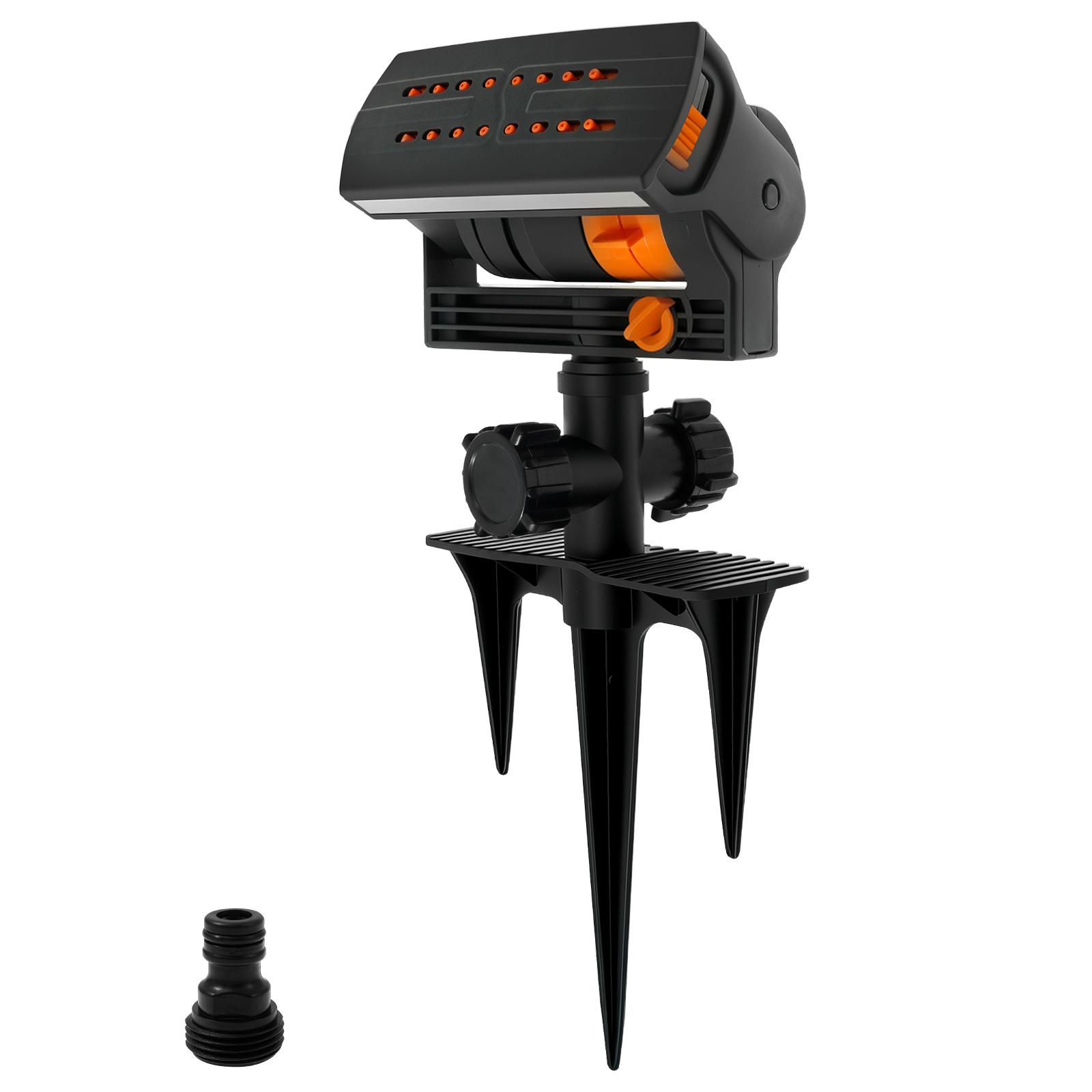 

Автоматический осциллирующий дождеватель для газона 16 отверстий равномерный полив осциллирующий регулируемый распылитель фильтр садовое орошение травы чёрный