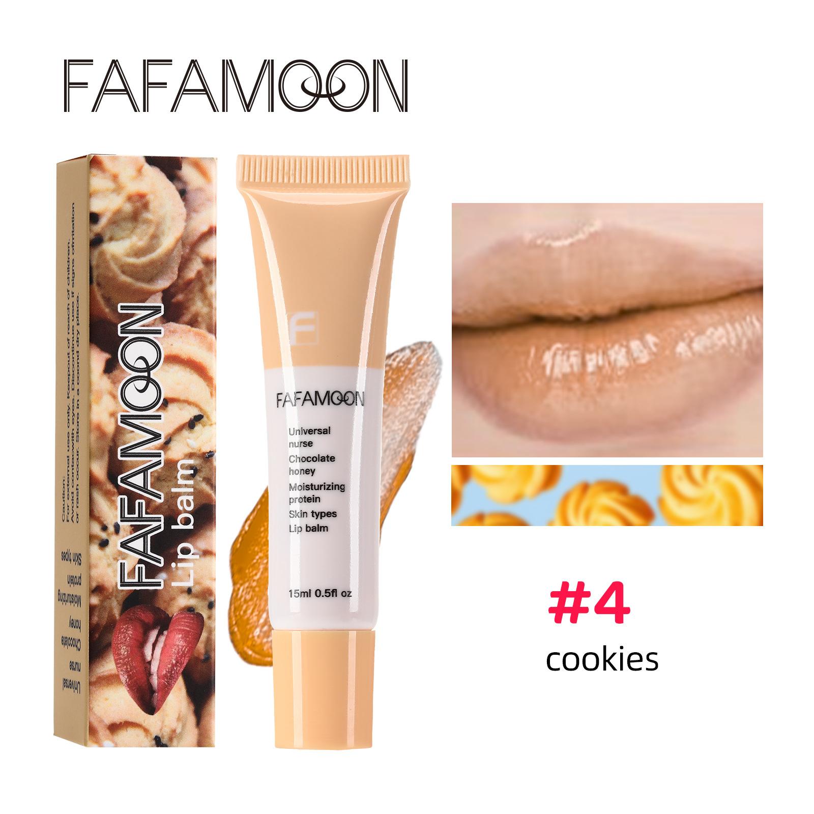 

FAFAMOON4-цветный бальзам для губ, увлажняющая и питательная эссенция для ухода за губами, пухлые губы, фруктовая глазурь для губ 15ML