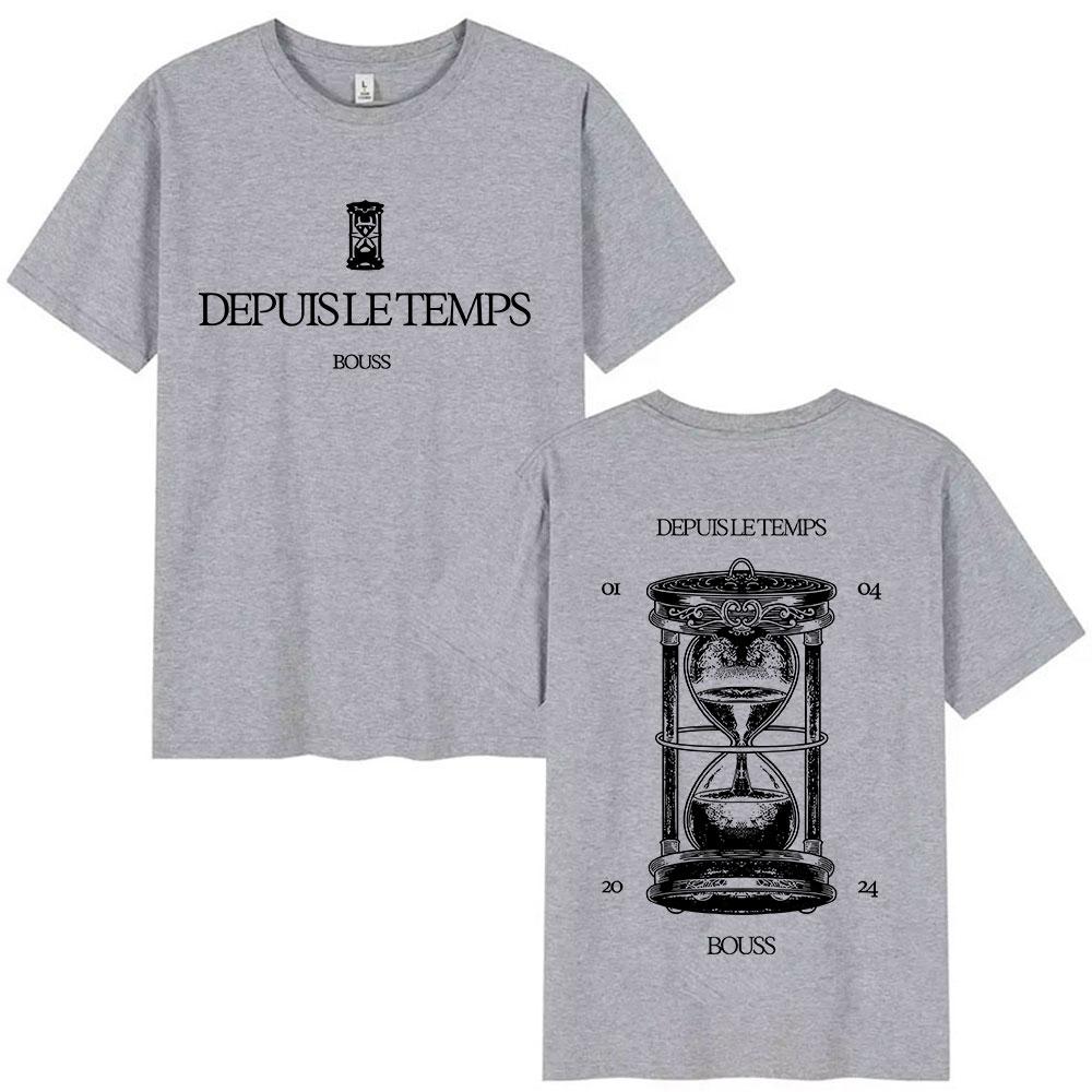 DEPUIS LE TEMPS BOUSS Tour 2025 Merch T Shirt Mens Women Vintage Fashion Oversized Cotton Tshirts Man Hip Hop Clothing Tshirt