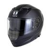TEITO FF922 Solid Matte Black Motorcycle Full Face Helmet with Inner Visor SG Standard PSC Compatible with All Displacements L