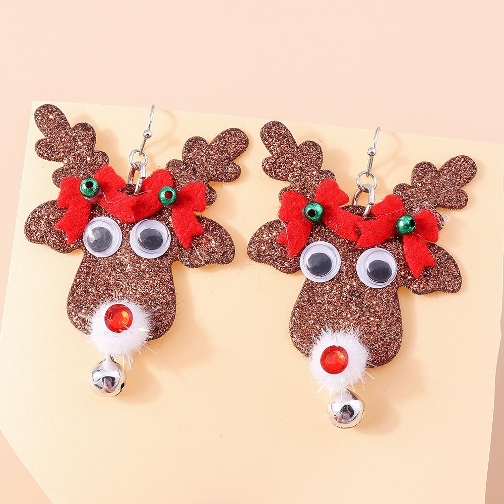 Fashion Christmas Tree Drop Earrings for Women Girls Elk Santa Claus Dangle Earrings X'mas New Year Jewelry Gifts