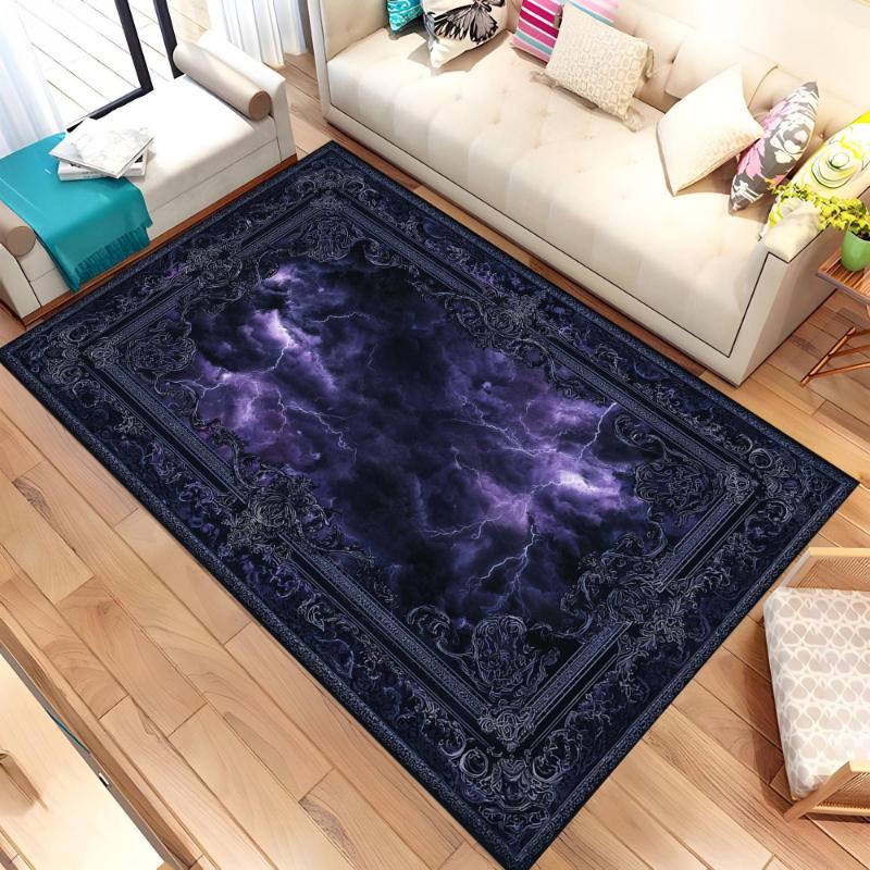 Forest Full Moon Starry Night Scenery print Carpet,Sofa Living Room,Bedside Bedroom,Entrance Hall Mat,Welcome Rug, Carpet,Gift