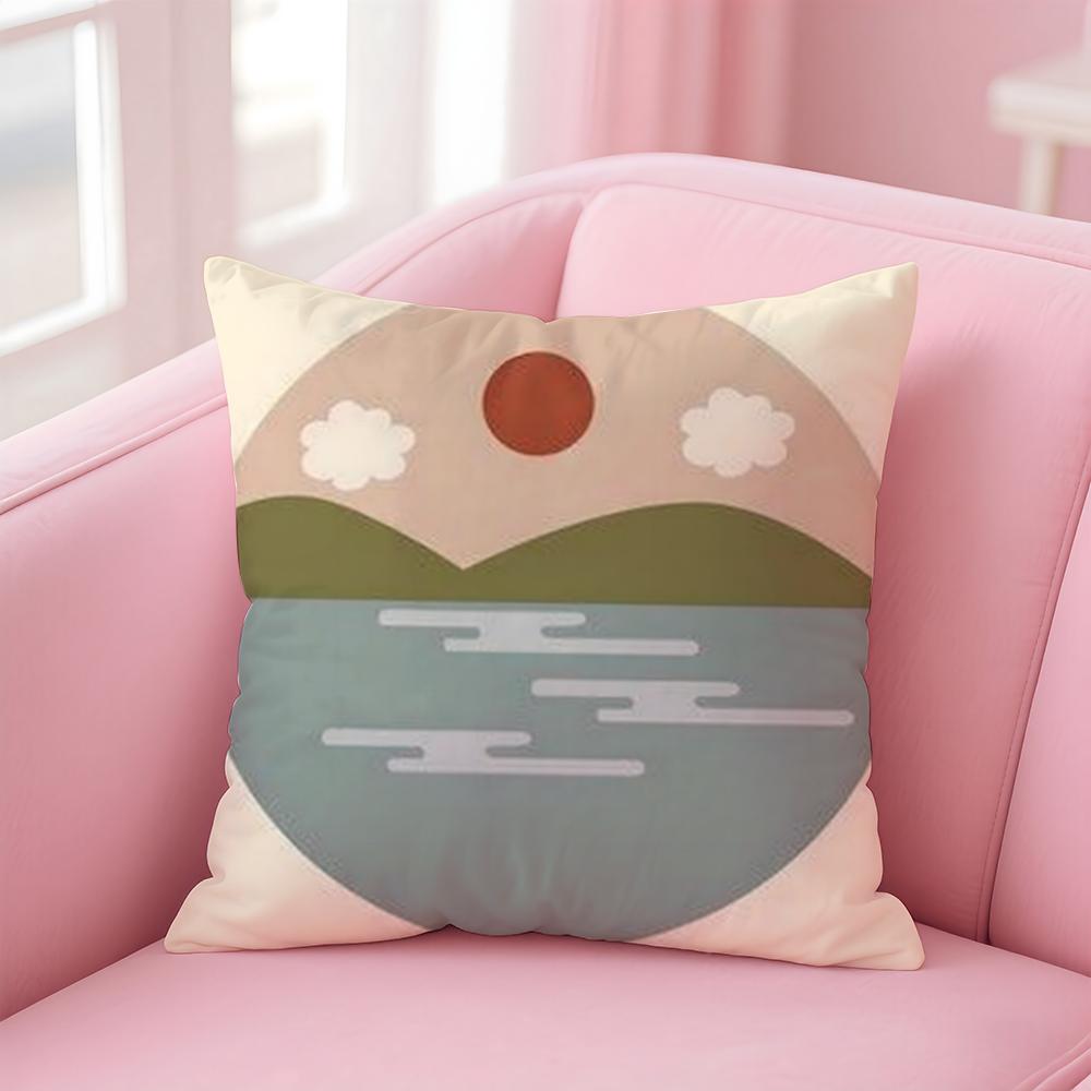 C-Classic S-Sunrise C-CartoonS Cushion Cover Comfortable Reversible Pillow Cover Ideal for Car Sofa Bedroom & Beyond