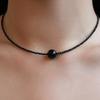 Less is more Onyx Ball Necklace