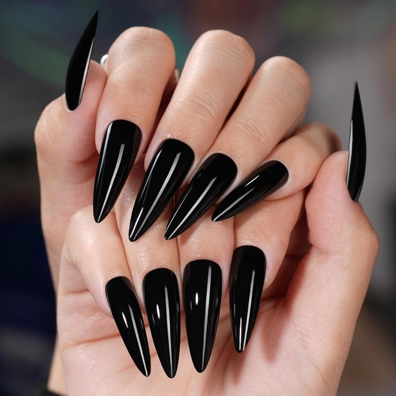 Long Almond Fake Nail Press On Style Non Toxic ABS Material Nail Extensions for Everyday Comfort and Style