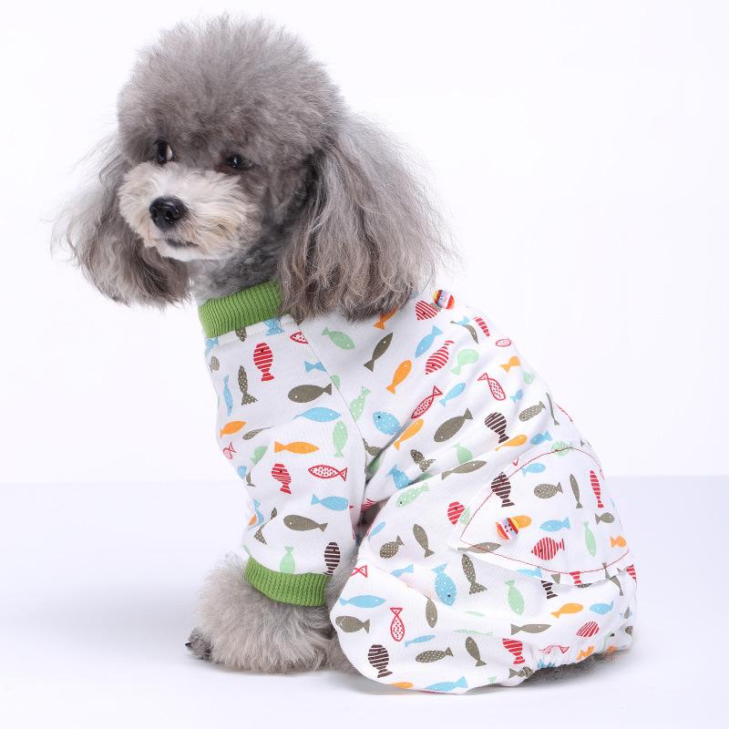 Pet Supplies Dog Four-legged Clothes Autumn and Winter Casual Comfortable and Breathable Home Pet Cotton Clothes