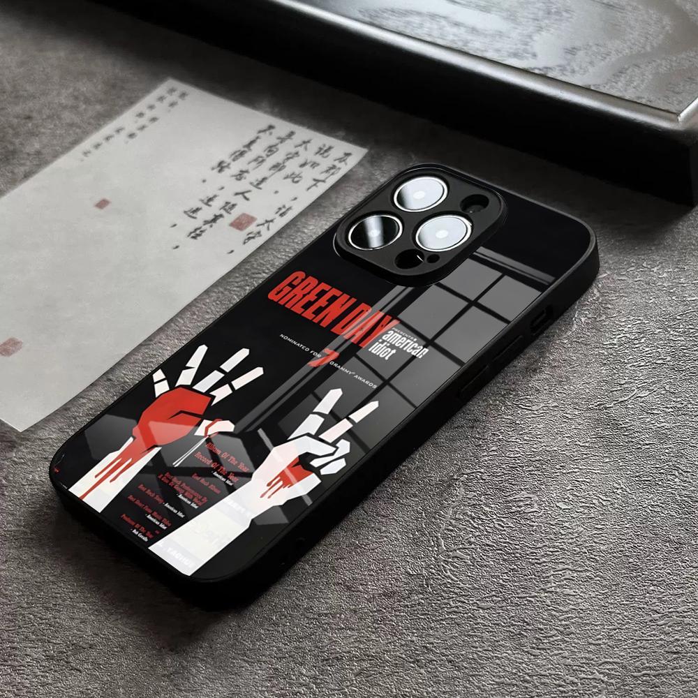 G-Green Day Band Phone Case For 17 Pro Max IPhone 16 Pro 15 12 11 13 Mini X XR XS 14 Plus SE Glass Cover