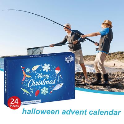 Weihnachts-Köder Adventskalender 24 Tage Angelzubehör Countdown-Kalenderbox Kreatives Weihnachten Überraschungsgeschenk Für Angler