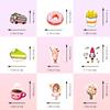 50 Japanese Cartoon Children's Cute Puzzle Stickers Panda Rabbit Corgi Parent-child Interactive Stickers Decoration