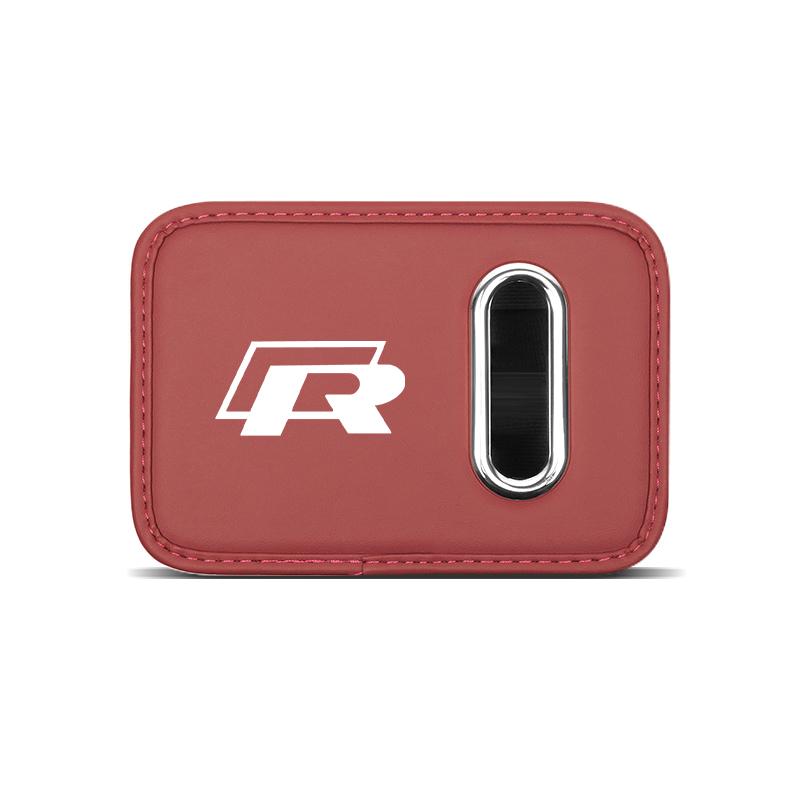 Car Soft Leather Tissue Box Multi Functional Car Door Storage Box Accessories For VW Golf T‑Roc Tiguan Polo Passat T‑Cross MK7 Gj8