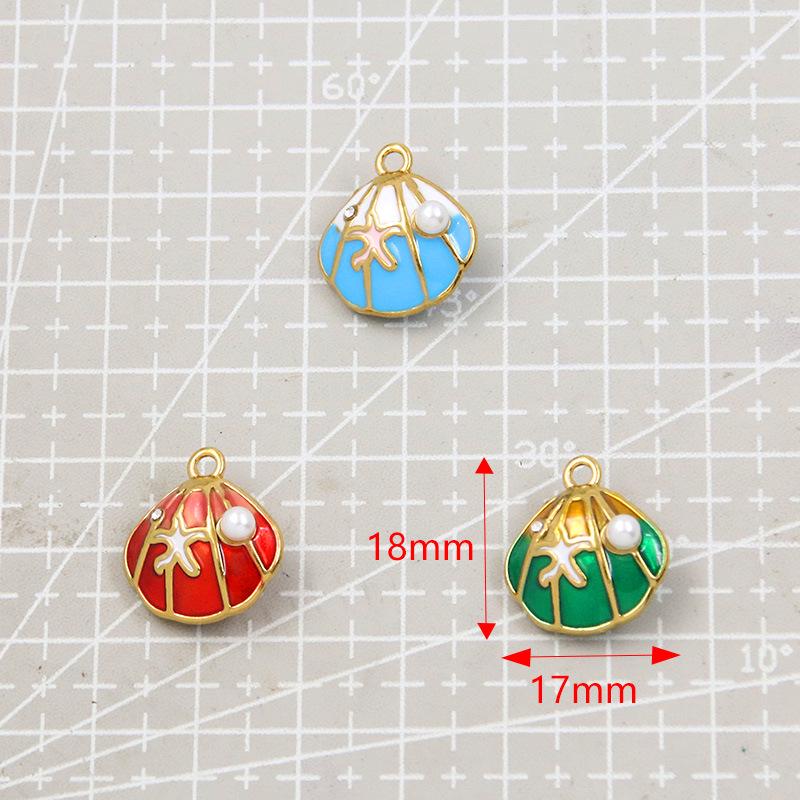 17x18mm Stainless Steel Shell Pendant Charm for DIY Jewelry