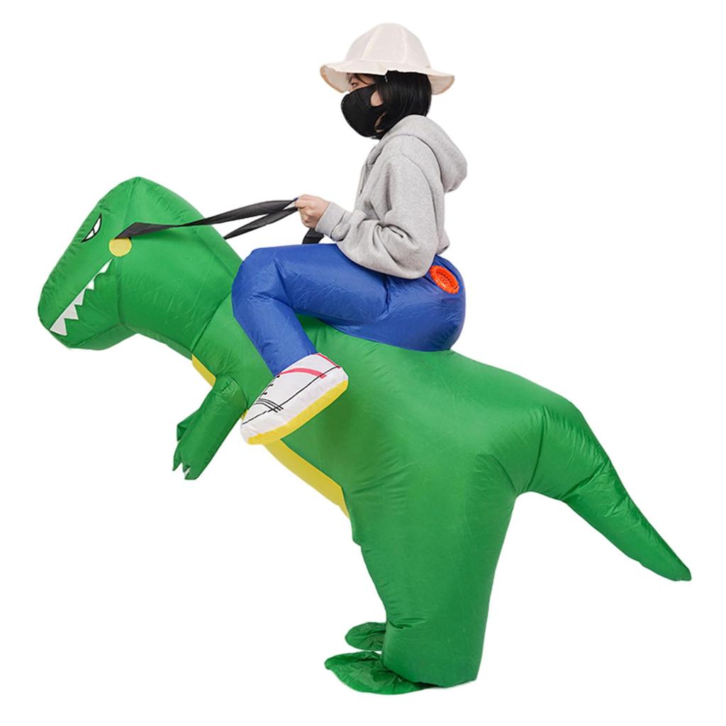 Matreeglam Halloween Dinosaur Kigurumi Costume for Adults and Kids, Easy To Put On and Take Off, Fun, Lightweight Dinosaur Rider Costume for Events,