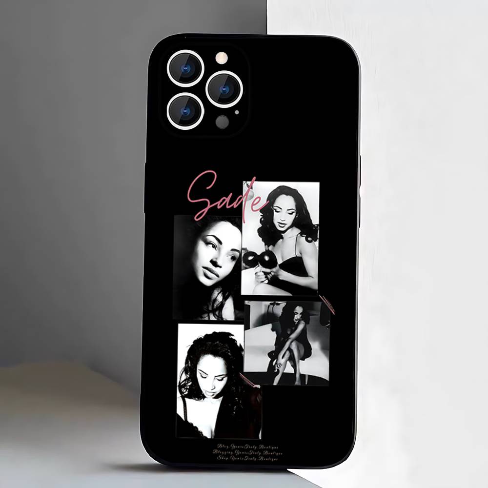 Sade Adu Love Deluxe Etui na Telefon Dla iPhone 17,16,15,14,13,12,Pro,Max,Plus,E,SE4,Air,Mini Czarne Miękkie Etui