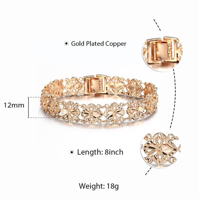 10MM 12MM Big Wide For Women Men Bracelet 585 Rose Gold Color Double Weaving Rolo Cable Curb Link Catenary Chain Jewelry CBB01