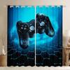 2 Pieces 3D Patterned Video/TV Game Player Printing Living Room Space Game Handle Drapes For Kids Room Decoration Drapes