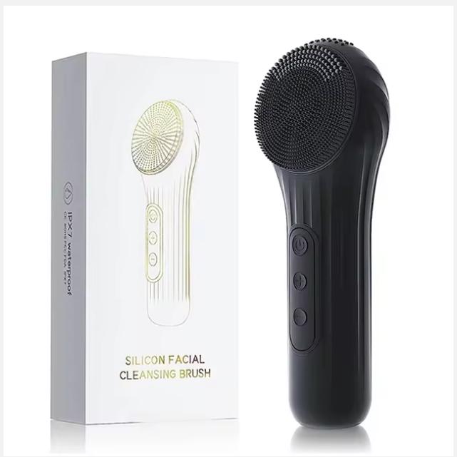 Sonic IPX7 Waterproof Facial Cleansing Brush Device Silicone Face Scrubber Exfoliator Cleaner Vibration Massager Deep Cleansing