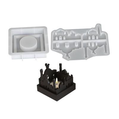 Silicone Mold House Shape Candle Holder Moulds Multifuntional Crafting Supplies for Craft Projects and Decoration