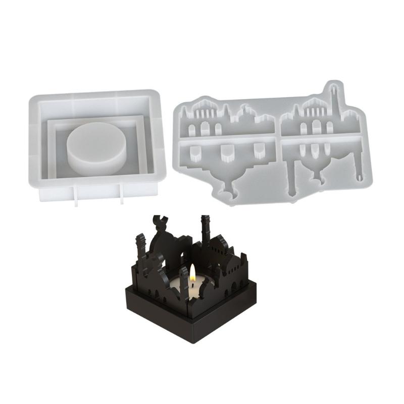 

Silicone Mold House Shape Candle Holder Moulds Multifuntional Crafting Supplies for Craft Projects and Decoration 1